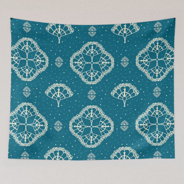 Item preview, Dancing peacocks in blue designed and sold by Goddessart.