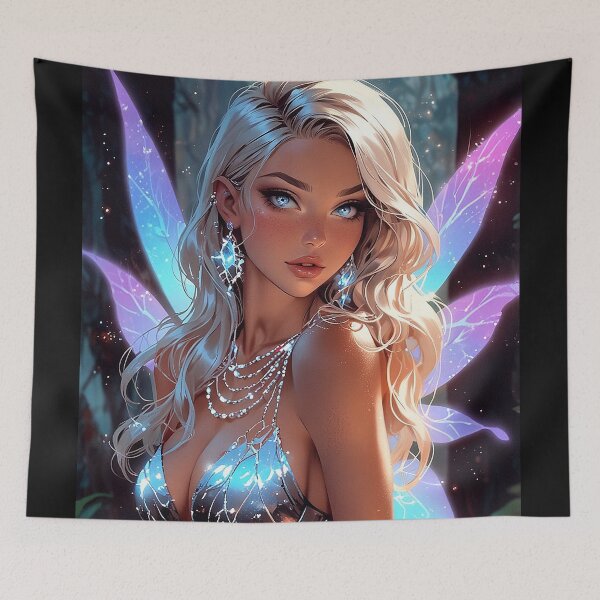 Item preview, Silver Fairy with Luminous Wings in Forest designed and sold by EtherealVisuals.