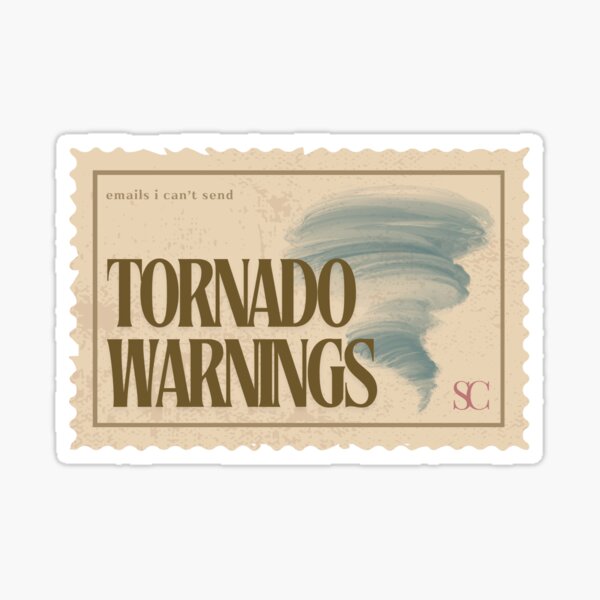 Artikel-Vorschau von Stempel mit Tornado-Warnung (Sabrina Carpenter: E-Mails, die ich nicht senden kann), designt und verkauft von macchiatoo.