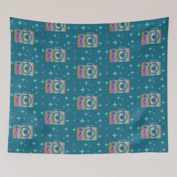 Item preview, Zen Flower Petal Art - Mint, Teal and Rainbow Camera designed and sold by SpeakBoldly.