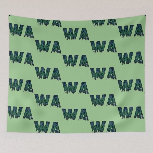 Item preview, Zen Flower Petal Art - Green and Blue Washington State Forest, Seattle Space Needle, and Bigfoot  designed and sold by SpeakBoldly.