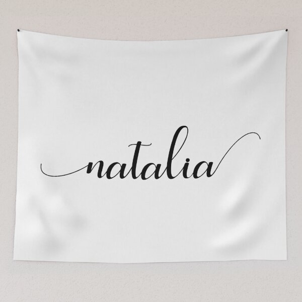 Item preview, Natalia - Custom name on delicate black cursive font designed and sold by To the Lua.