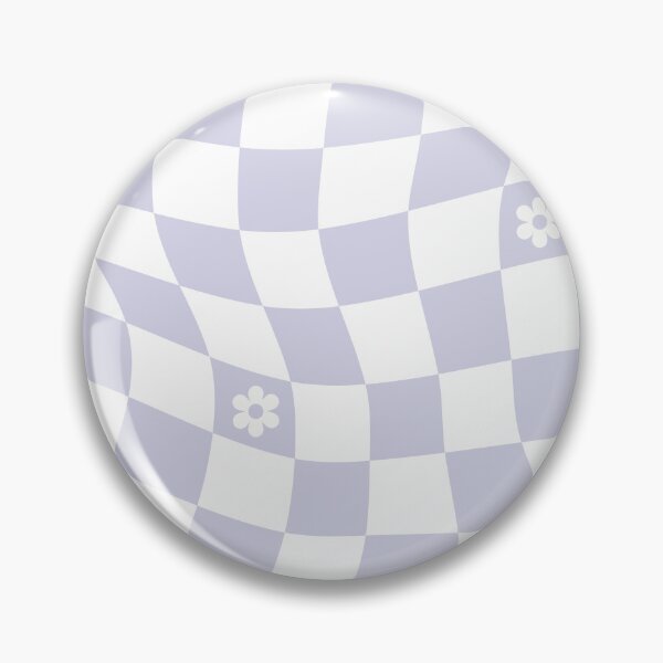 Item preview, Wavy Checkered and Floral Pastel Purple Retro Pattern designed and sold by DesignByRoseCo.