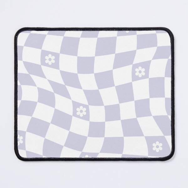 Item preview, Wavy Checkered and Floral Pastel Purple Retro Pattern designed and sold by DesignByRoseCo.