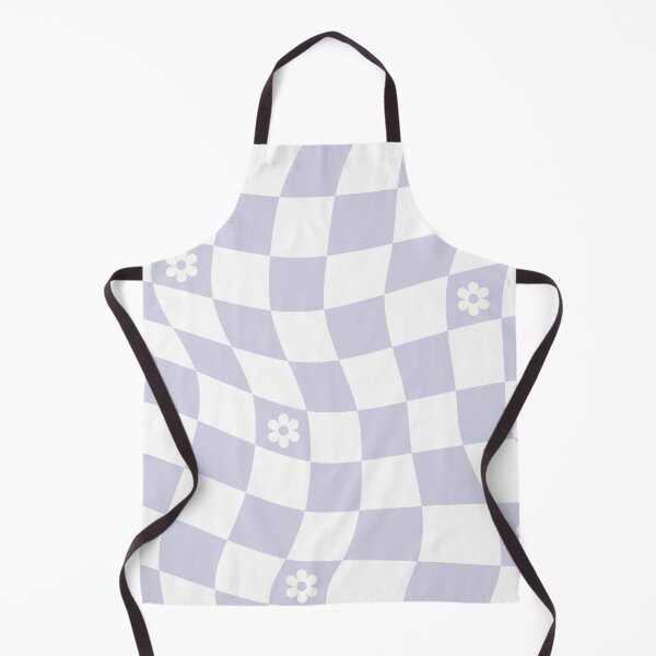 Item preview, Wavy Checkered and Floral Pastel Purple Retro Pattern designed and sold by DesignByRoseCo.