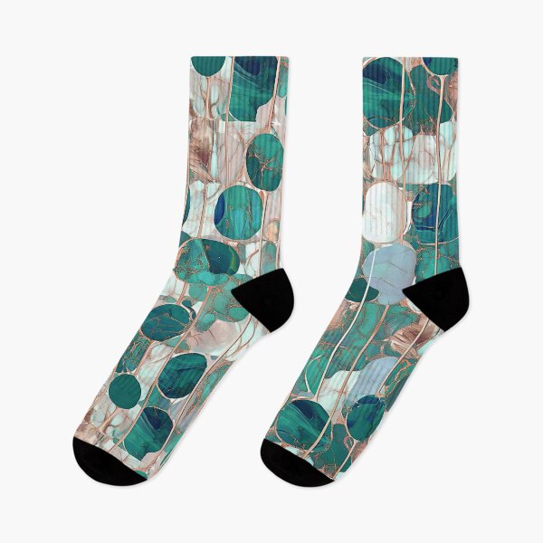 Item preview, Teal And Gold Boho Aesthetic Pattern designed and sold by HausKatz.