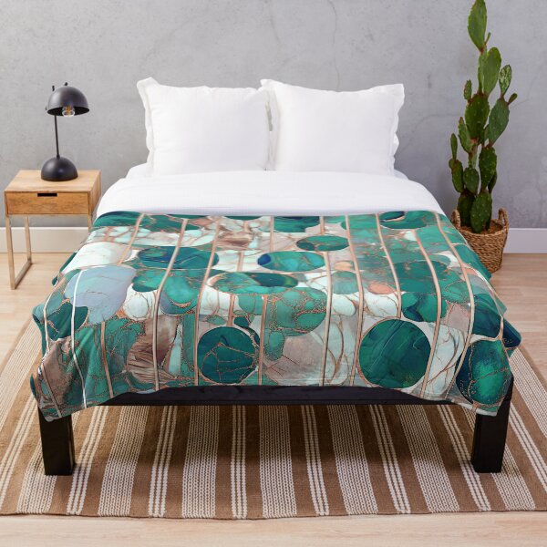 Item preview, Teal And Gold Boho Aesthetic Pattern designed and sold by HausKatz.