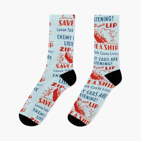 Item preview, WWII Zip Your Lip, Save a Ship designed and sold by historicimage.