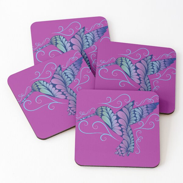 Item preview, Zen Flower Petal Art - Blue, Navy, Purple, Green, Hummingbird  designed and sold by SpeakBoldly.