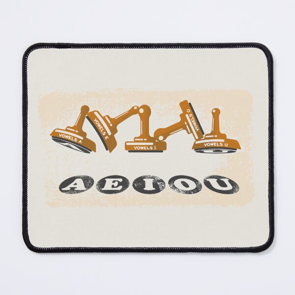 Item preview, Vowels AEIOU English language designed and sold by piedaydesigns.