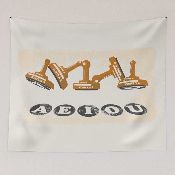 Item preview, Vowels AEIOU English language designed and sold by piedaydesigns.