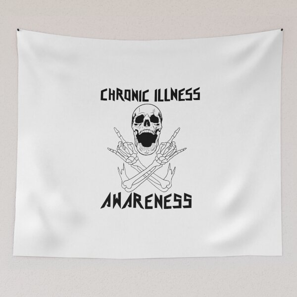 Item preview, Chronic Illness Awareness Skull  designed and sold by Be-Potsitive.