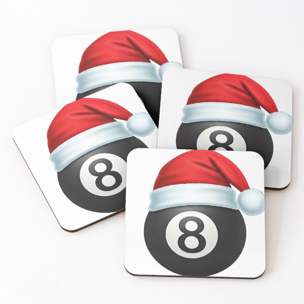 Item preview, White Shirt Christmas 8 Ball Pool - Festive Billiards designed and sold by billiards TRININIT.