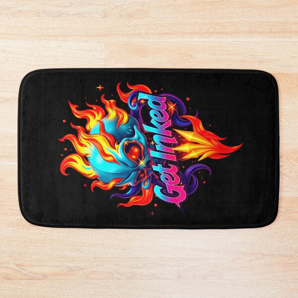 Item preview, Get Inked Cool Fire Skull Tattoo Design  designed and sold by TheArtOfPat.