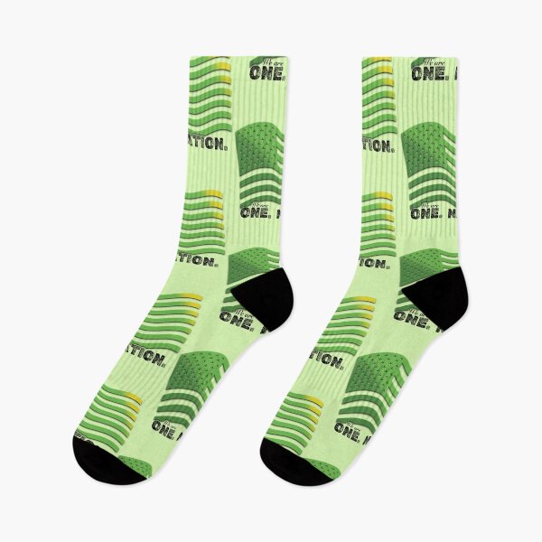 Item preview, We Are One Nation - Mental Health Awareness - Green and Yellow American USA Flag designed and sold by SpeakBoldly.