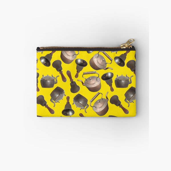 Item preview, Antique Bells and Copper Kettles on Sunflower Yellow designed and sold by Art in My Loft.