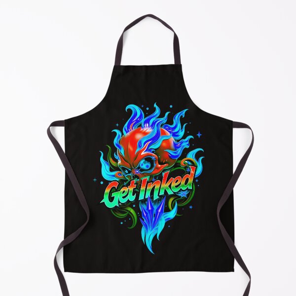 Item preview, Get Inked Cool Fire Skull Tattoo Design designed and sold by TheArtOfPat.