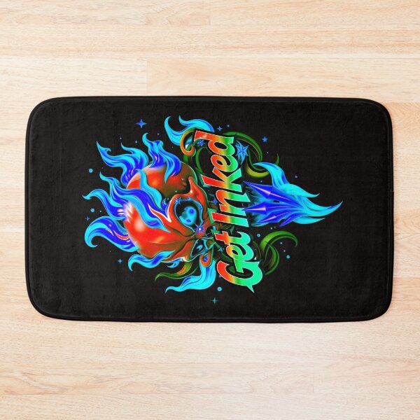Item preview, Get Inked Cool Fire Skull Tattoo Design  designed and sold by TheArtOfPat.