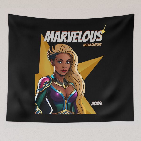 Item preview, Superhero Woman Marvelous 2024 Stylish Blonde Hair Comic designed and sold by Melan Designs.