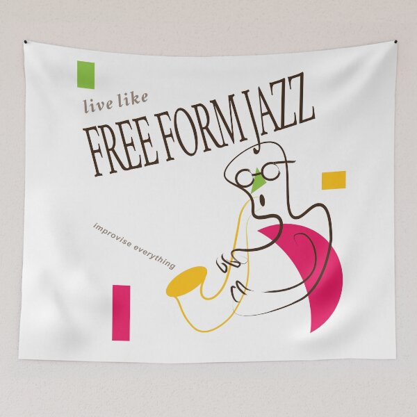 Aperçu de l'œuvre Jazz abstrait à forme libre créée et vendue par Riddled_Creations.