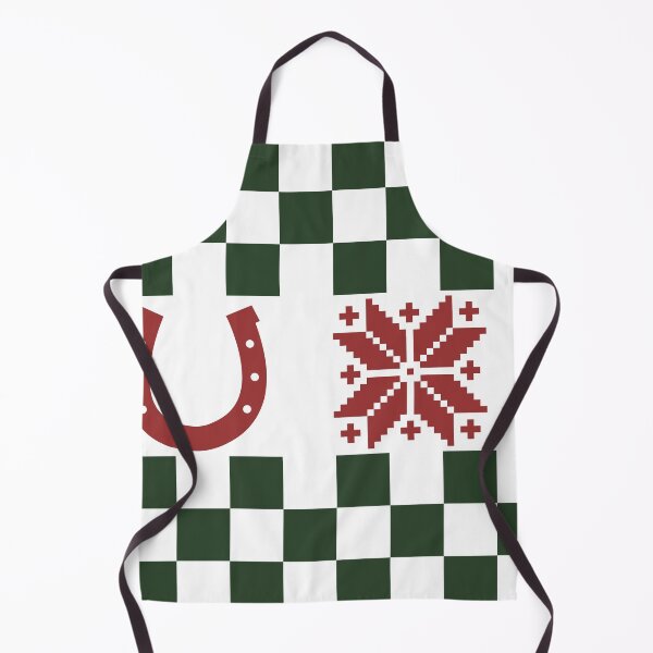 Item preview, Snowflakes and Horseshoes Checkered Pattern designed and sold by DesignByRoseCo.