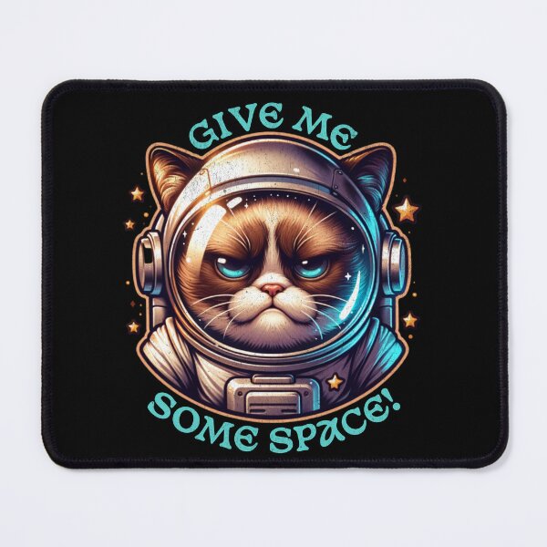 Item preview, Give me some space - grumpy space cat - introvert designed and sold by EvergreenWhimsy.