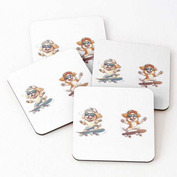 Item preview, Cute dog skateboarder with cap and sunglasses, Pawsome Skater design. designed and sold by Jasava Shop.