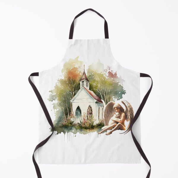 Item preview, Heavenly Archangel Cuddling A Cat designed and sold by DivineHaven.