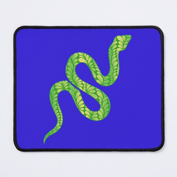 Item preview, Zen Flower Petal Art - Green and Yellow Snake designed and sold by SpeakBoldly.