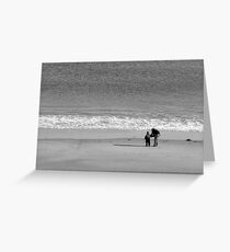 Beach fun in winter Greeting Card