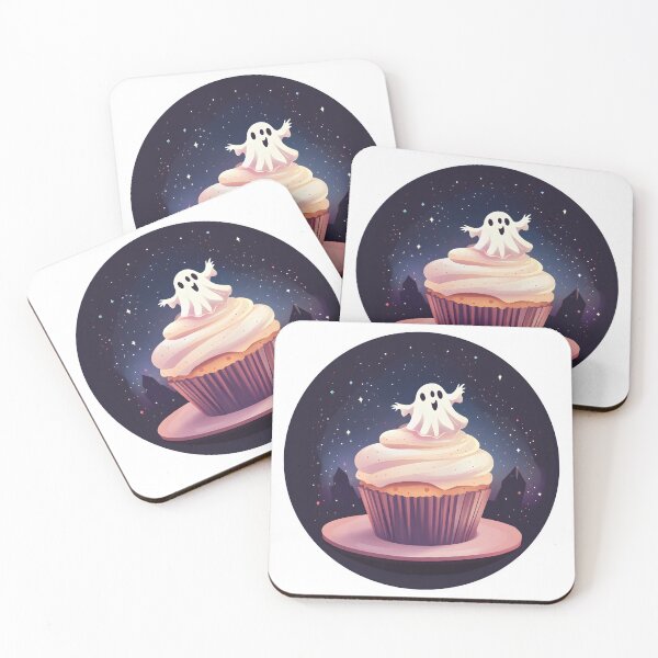 Item preview, Ghost Cupcake Under Starry Night designed and sold by CharmingQuill.