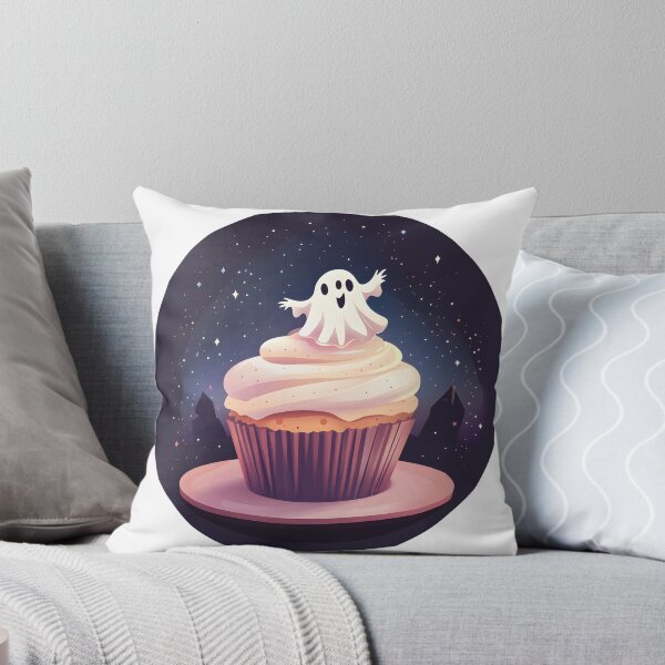 Aperçu de l'œuvre Cupcake fantôme sous la nuit étoilée créée et vendue par CharmingQuill.
