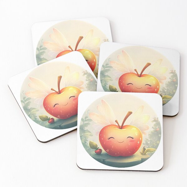 Item preview, Cheerful Apple Fairy with Delicate Wings designed and sold by CharmingQuill.