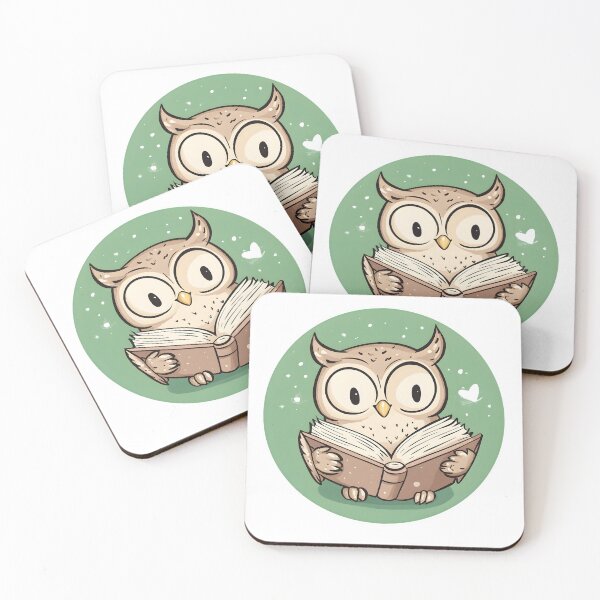 Item preview, Wise Owl Reading Under the Moonlight designed and sold by CharmingQuill.