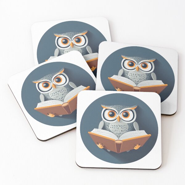 Item preview, Knowledgeable Owl with a Mysterious Book designed and sold by CharmingQuill.