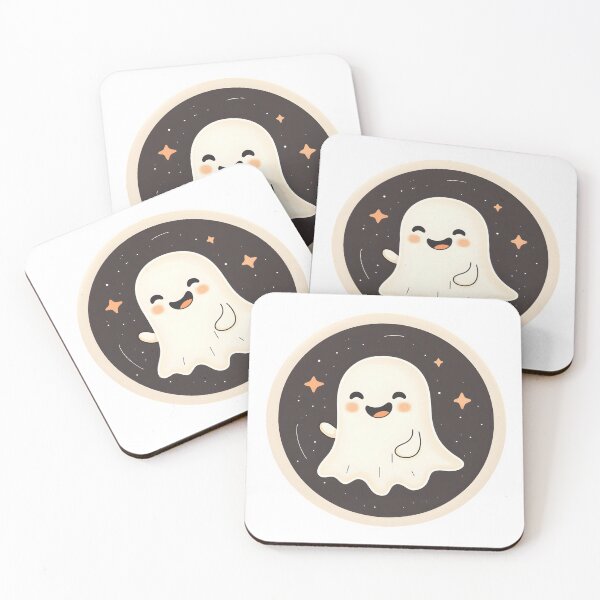 Item preview, Smiling Ghost Waving Under Starry Sky designed and sold by CharmingQuill.