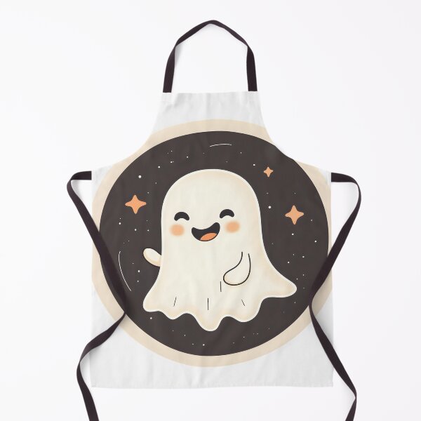Item preview, Smiling Ghost Waving Under Starry Sky designed and sold by CharmingQuill.