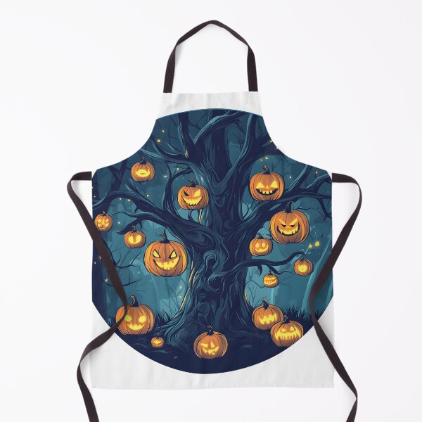 Item preview, Spooky Pumpkin Tree with Glowing Jack-O'-Lanterns designed and sold by CharmingQuill.