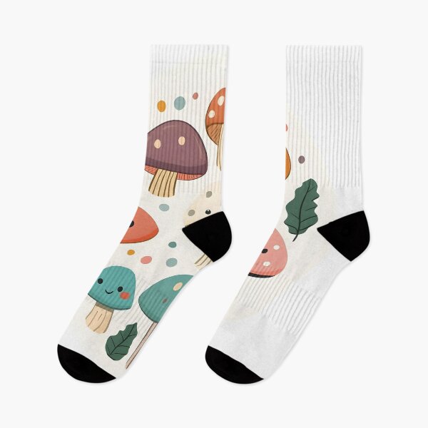 Item preview, Cute Mushroom Gathering in Forest Circle designed and sold by CharmingQuill.