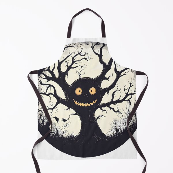 Item preview, Haunted Tree with Pumpkin Face in Spooky Forest designed and sold by CharmingQuill.