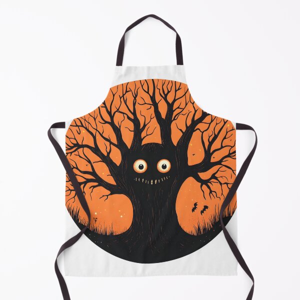 Item preview, Smiling Pumpkin Tree with Orange Background designed and sold by CharmingQuill.