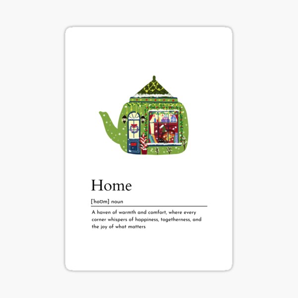 Item preview, Home Definition Joy Holiday Winter Christmas Teapot Design with Folk Art Style designed and sold by Natasha May Design.