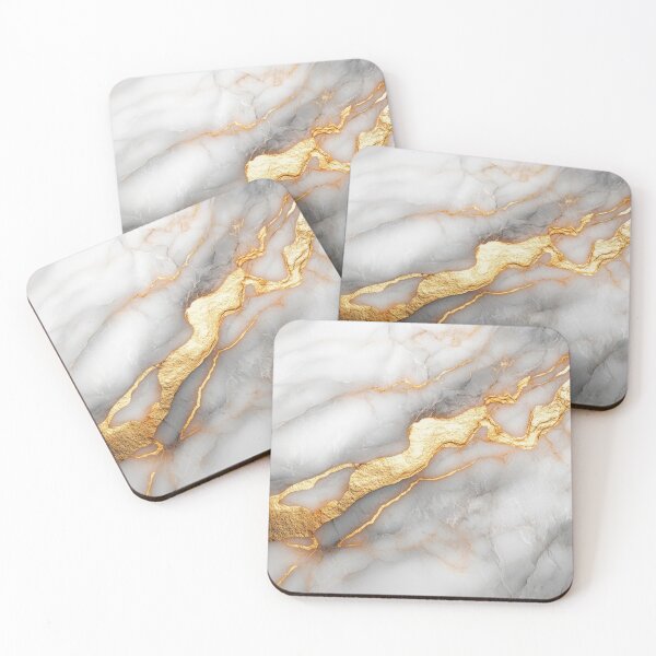 Item preview, Elegant White Marble with Gold Streaks designed and sold by lematworks.