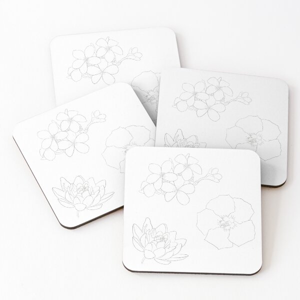 Item preview, Simple Flower Line Art designed and sold by RochelleZow.