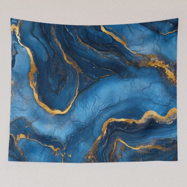 Item preview, Elegant Blue and Gold Marble Design designed and sold by lematworks.