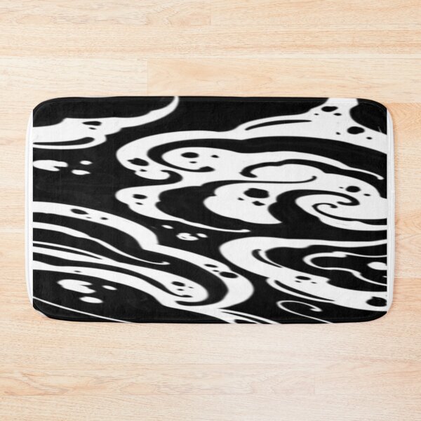 Item preview, Japanese style waves in black patterns designed and sold by 7Delamancha.