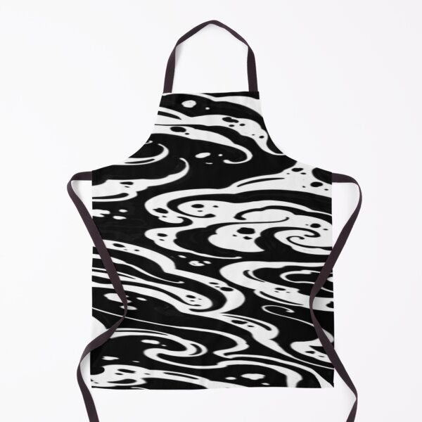 Item preview, Japanese style waves in black patterns designed and sold by 7Delamancha.