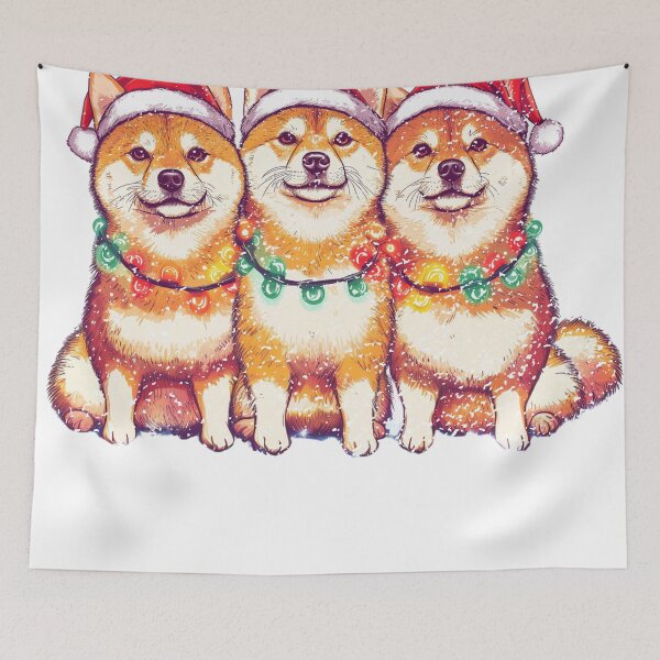 Item preview, Christmas Shiba Inu T-Shirt | Adorable and Festive Holiday Design designed and sold by tennsuicom.