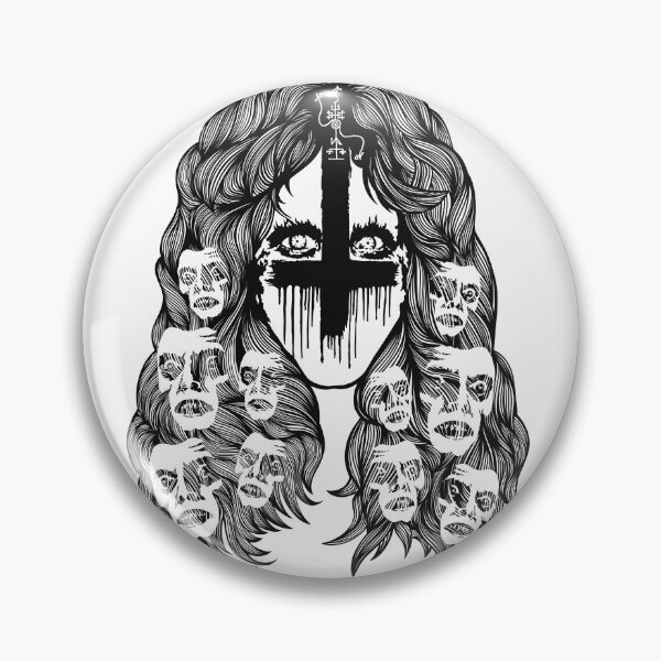 Item preview, The Exorcist Regan Pazuzu black designed and sold by LapinMagnetik.