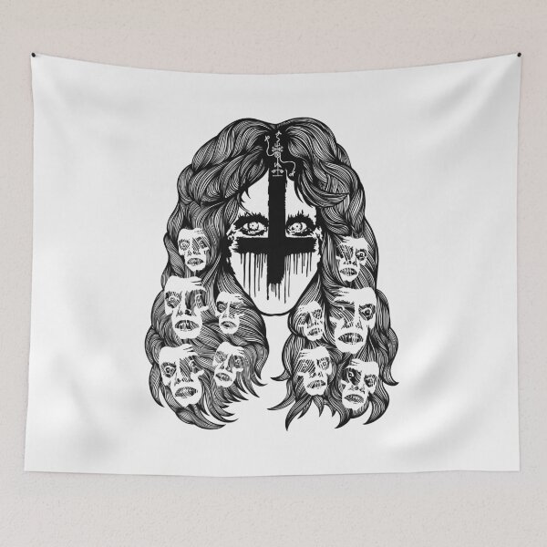 Item preview, The Exorcist Regan Pazuzu black designed and sold by LapinMagnetik.